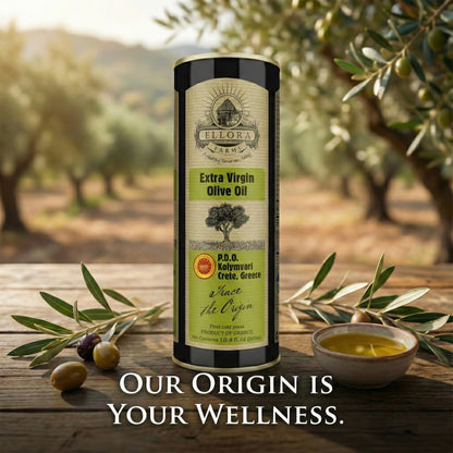 Single Estate PDO Greek Extra Virgin Olive Oil, Traceable, 16.9 Oz. Tin