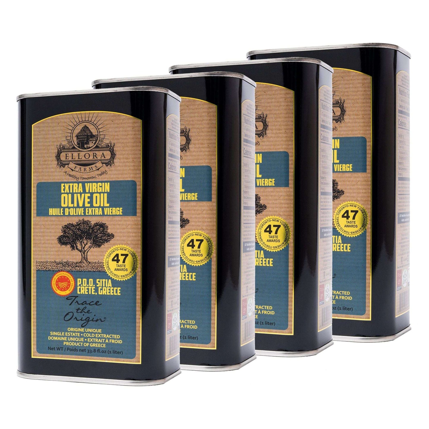 Traceable 2025 Harvest Single Estate SITIA Greek Extra Virgin Olive Oil, Kosher & PDO Certified, 33.8 oz. - ELLORA FARMS