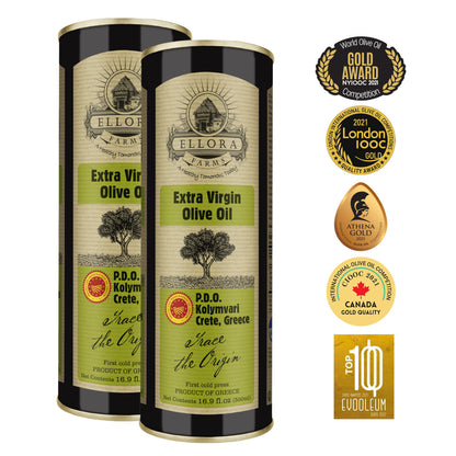 Single Estate PDO Greek Extra Virgin Olive Oil, Traceable, 16.9 Oz. Tin