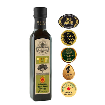 Traceable Single Estate Extra Virgin Olive Oil, Certified PDO and Kosher OU, 8.45 Oz