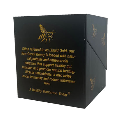 Greek Raw Honey, Queens Nectar, Lemon & Orange Blossom, Therapeutic, 450g CUBE Gift