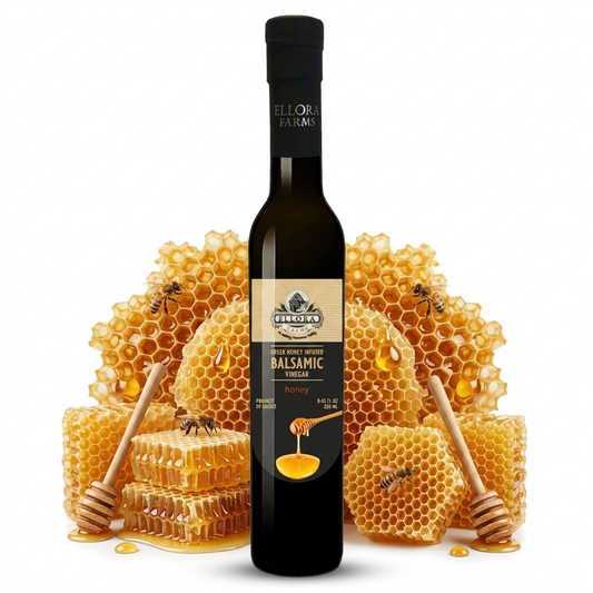Greek Honey Infused Balsamic Vinegar, Thick & Smooth, Greece, 8.5 oz.
