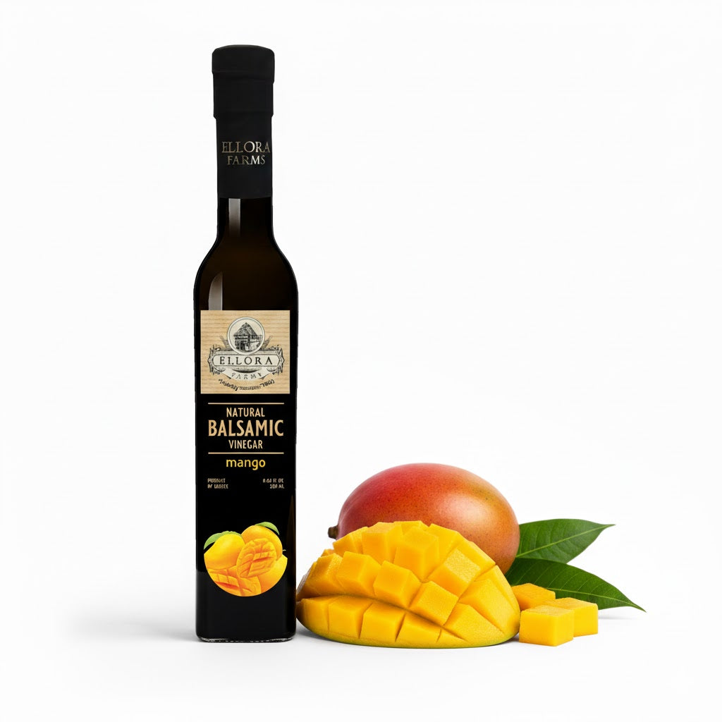 Mango Infused Aged Balsamic Vinegar, Award Winning, Thick & Smooth, 8.5 oz