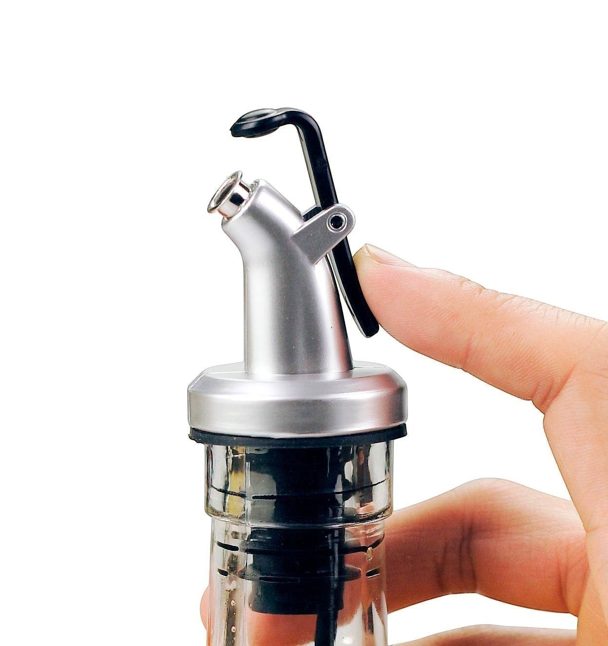 Rani Chef Pourer Green, Perfect for Oil, Vinegar or Wines, Snap On, Green - ELLORA FARMS