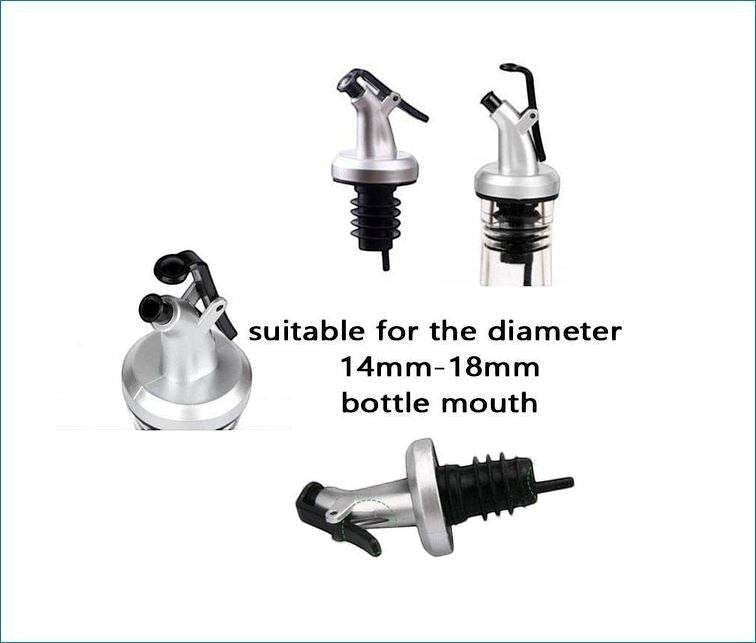 Rani Chef Pourer Green, Perfect for Oil, Vinegar or Wines, Snap On, Green - ELLORA FARMS